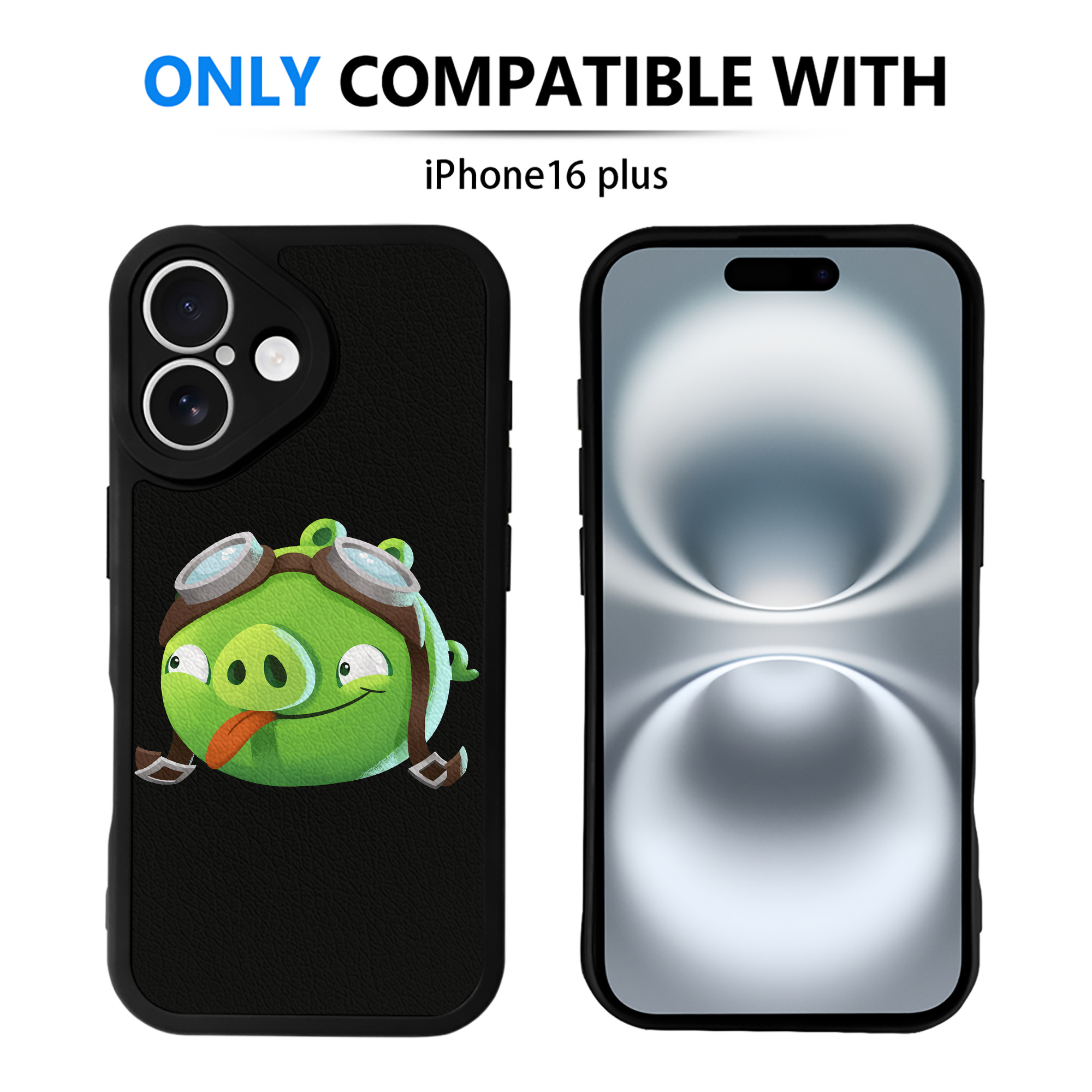 （画像用） Angry Birds アングリーバード 【iPhone 16シリーズ対応】シリコンスマホケース（レザー調） 材質：シリコン
